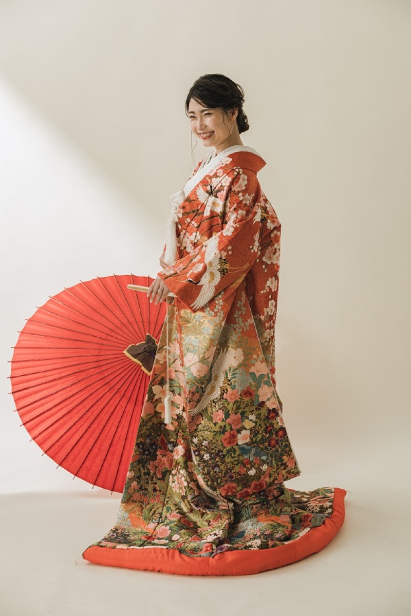 花嫁さんのお1人ショットを撮影中☆