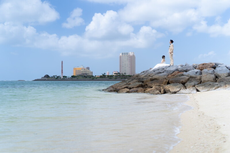 海を見渡して