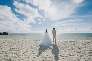 «dayビーチ＆sunsettimeフォトプラン»　ふわふわドレスが可愛い♡