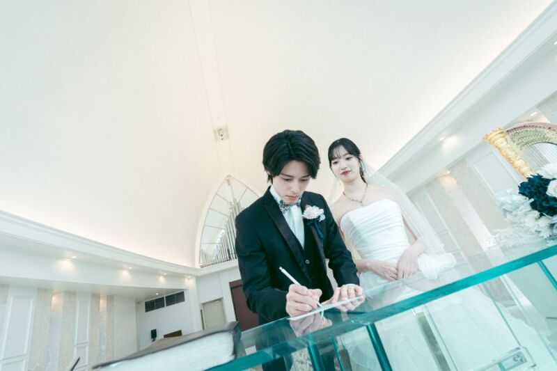Wedding証明書の記入