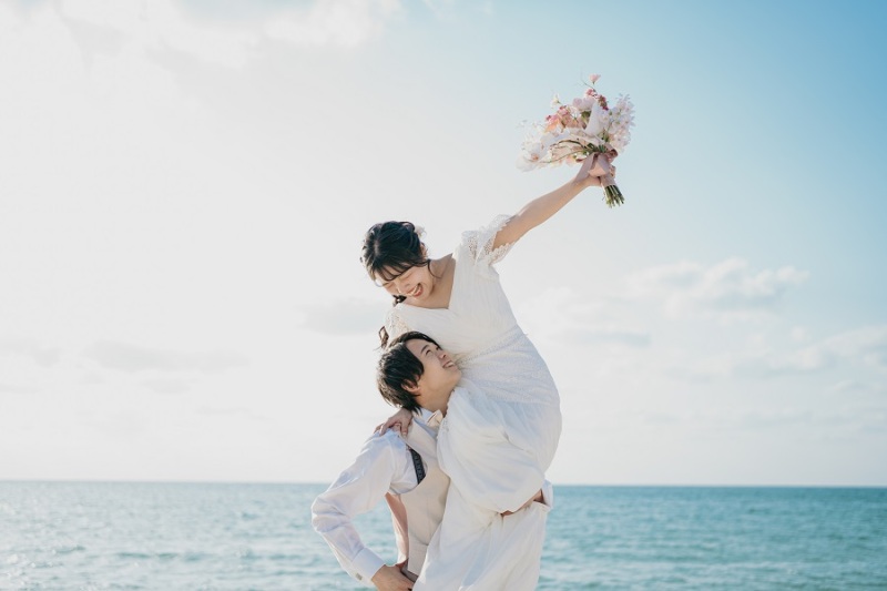 新婦様を肩に乗せて♡