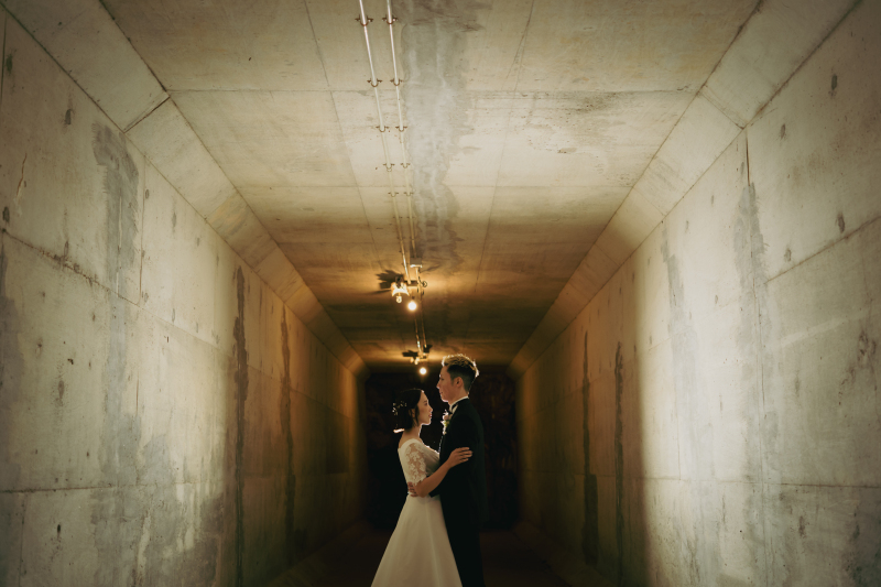 トンネルの中で