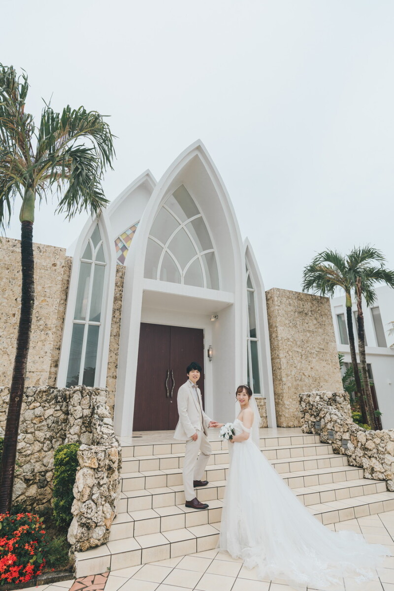 階段ショットではエスコートショットが映え♡