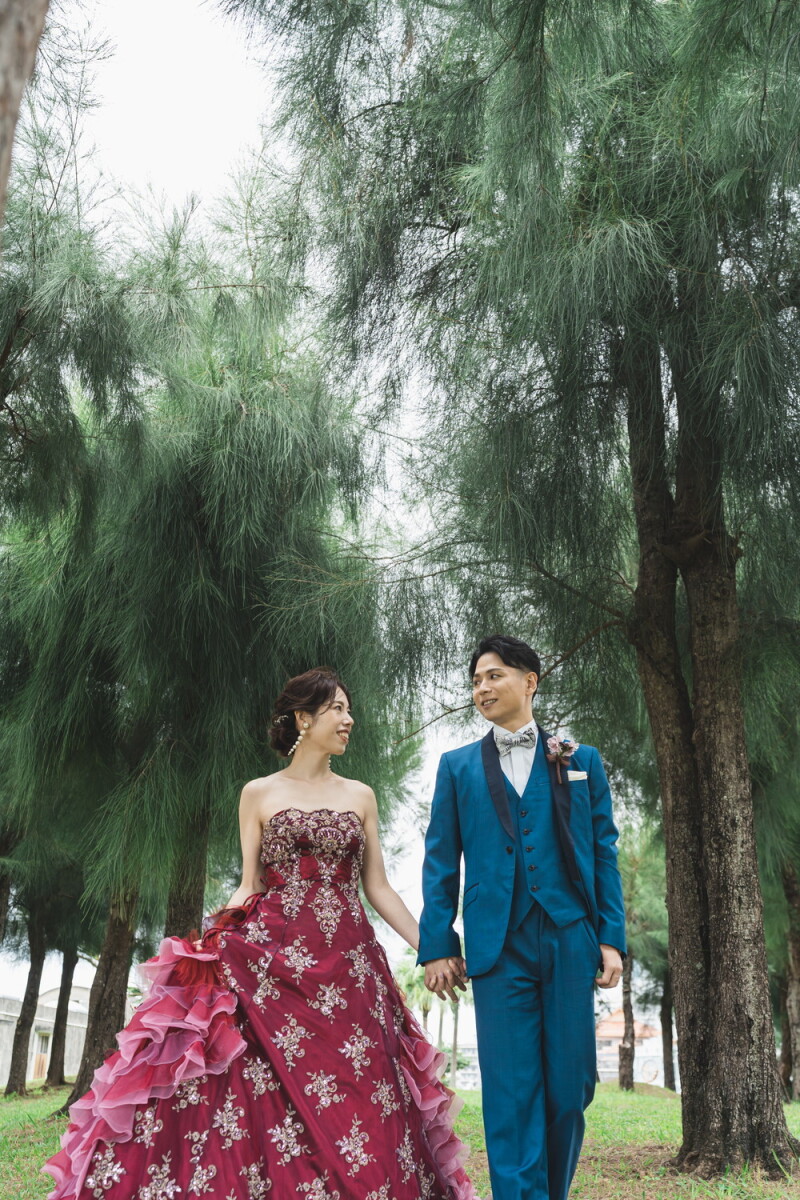 ビーチ周辺のグリーンスポットでナチュラルな撮影♪