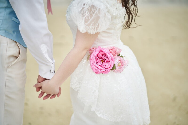 かわいいピンクのお花と♡