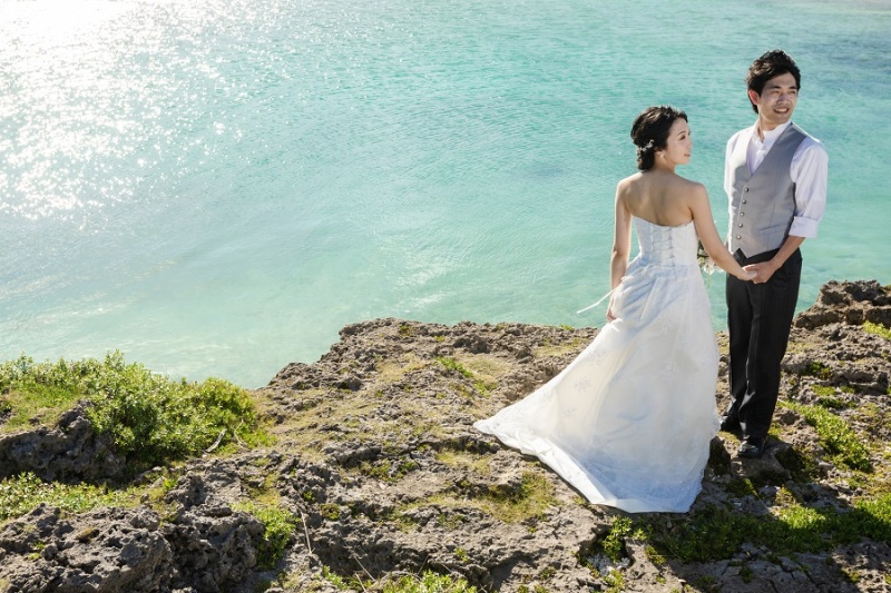 青い海も見えるように撮影しました☆