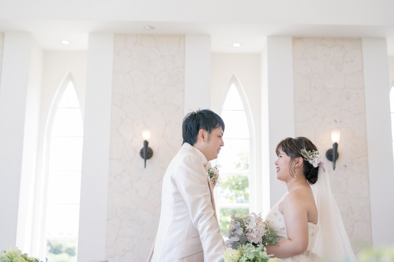 見つめ合うお二人♡