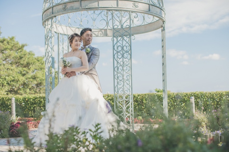 ガゼボにて撮影中です~!