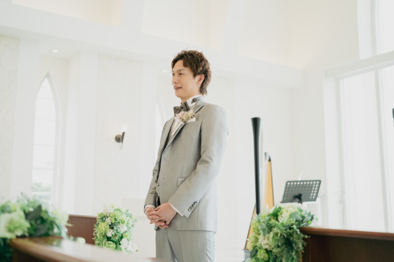 新婦様を待つ新郎様☆
