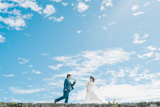 石畳のお城でのウェディングフォト☆