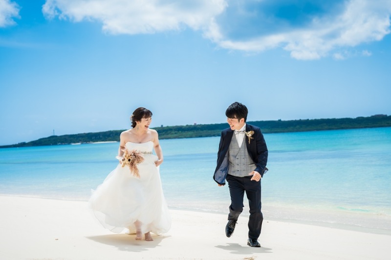 砂浜でかけっこしてみました♪