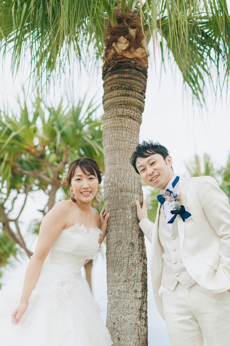 ヤシの木の場所で撮ってみました♪