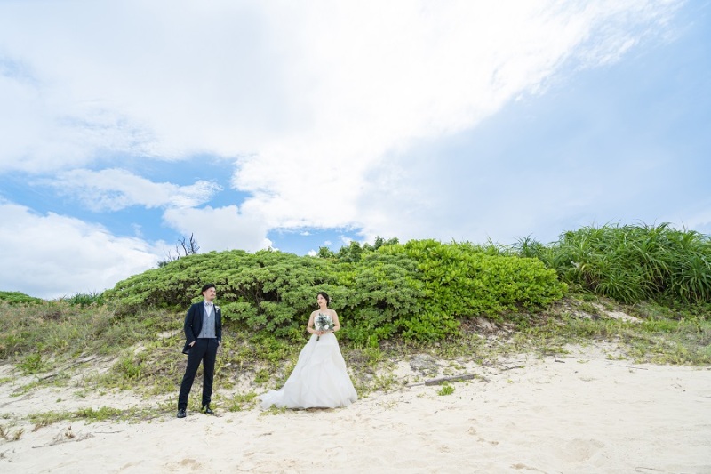 宮古島の大きなビーチを広めに撮ってました~!