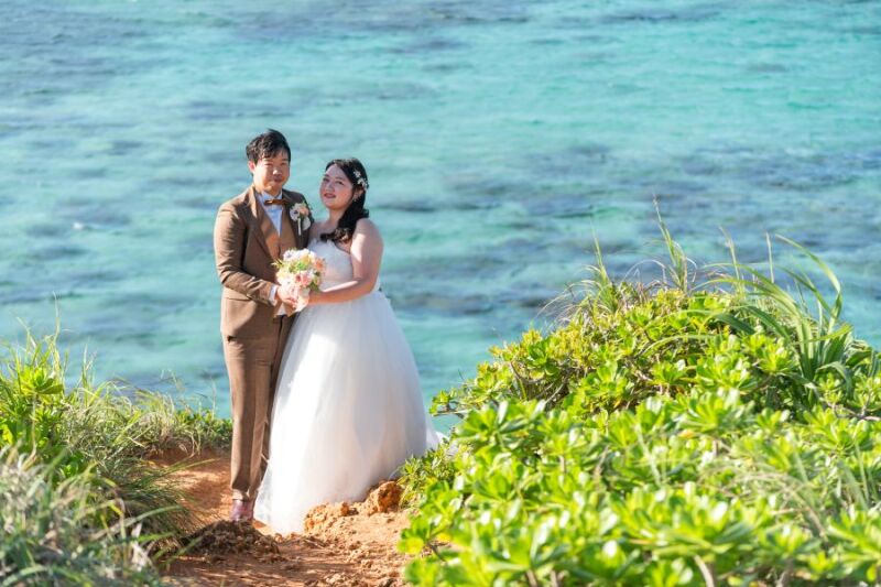 ビーチを見おろして。