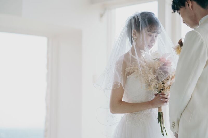 祭壇でベールアップ=美しい♡