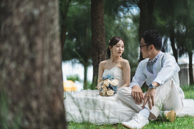 木の陰でパシャリ♡