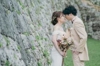 座喜味城跡で大人かわいく