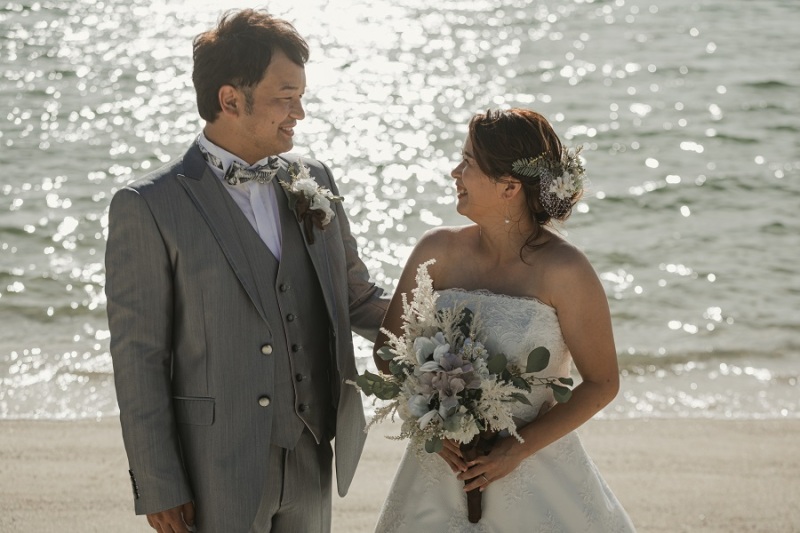 見つめ合うお二人♡