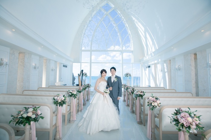 アクアグレイスチャペルから撮影スタート☆