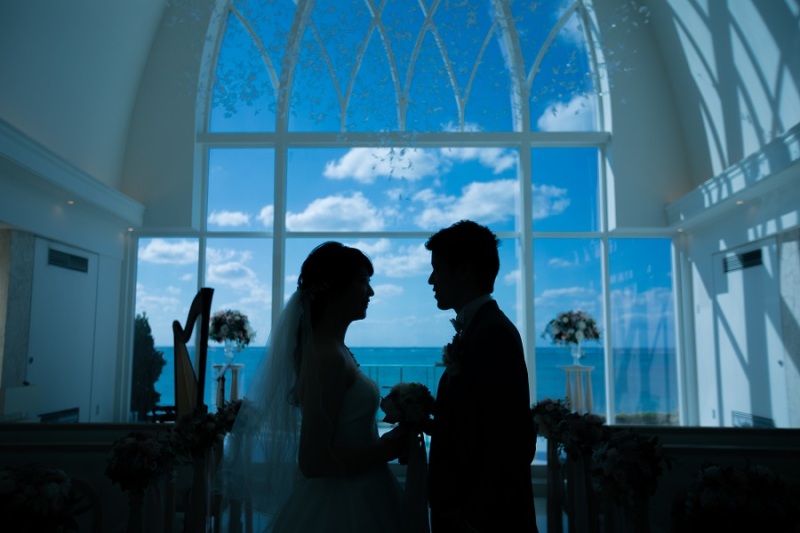 お2人の姿をシルエットで撮りました~