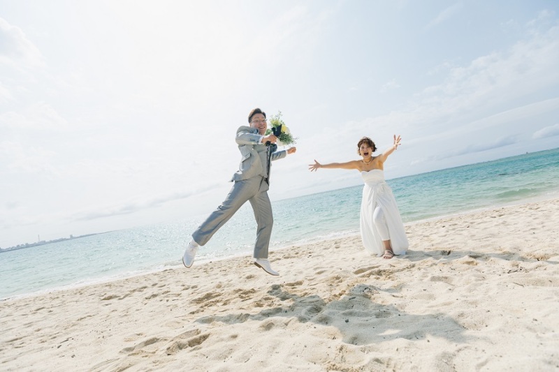 新婦様に向かって♬