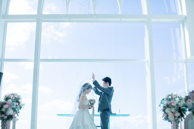 祭壇にてベールUP中です~☆