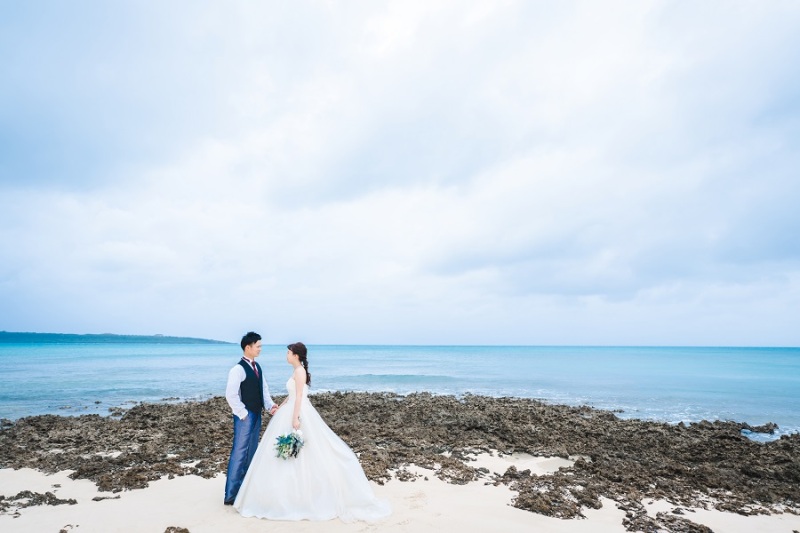 続いて、ビーチでの撮影スタート☆