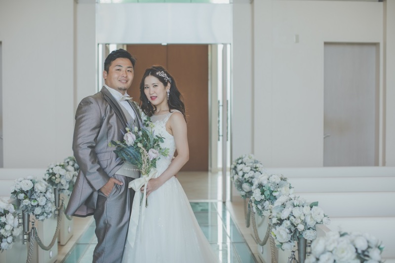 バージンロードにて撮影中~♪