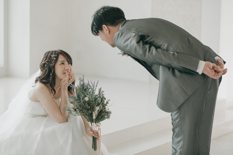 ご新婦様は座ってみました♪