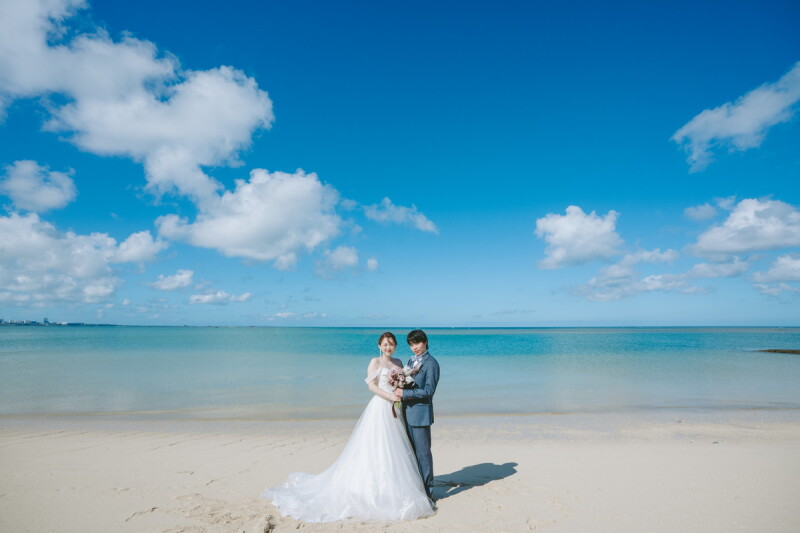 《沖縄本島ビーチフォトプラン》沖縄らしさ満載のお天気で～～～