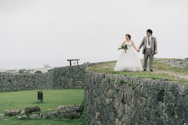 城跡から見渡す沖縄の海を☆見渡しながらお散歩を♬
