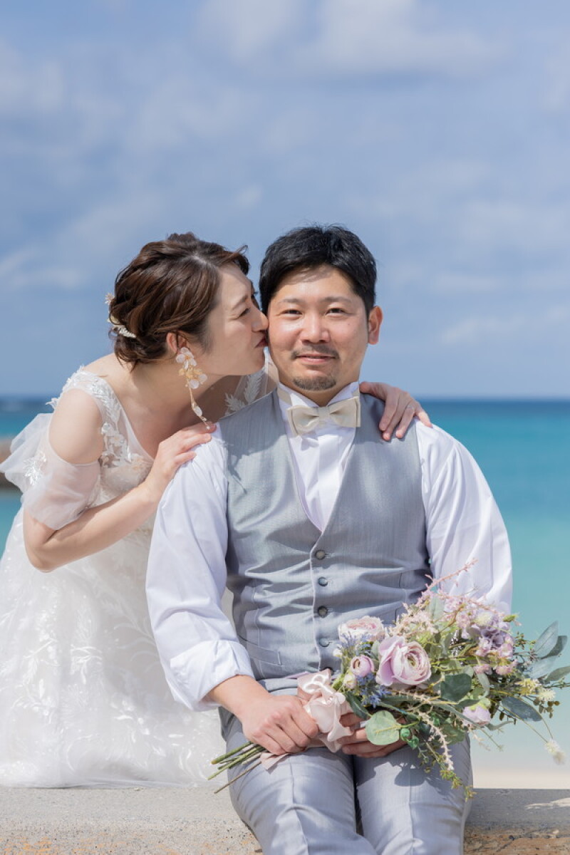 ほっぺにキスシーン☆