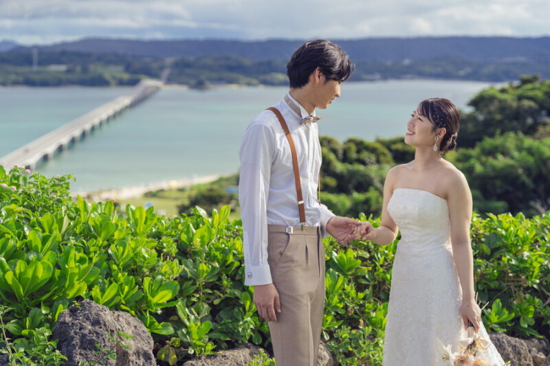 ☆新掲載☆古宇利島チャペル&ビーチフォトツアー♡プライベートガーデン撮影も可能!無料で選べるドレス60着!コミコミ100カット