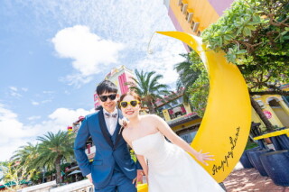 【Photorait限定】ドレス2着目＋ムービー豪華特典付！アメリカンビレッジ＆ビーチ150カット｜メイク・衣裳・雨天保証付