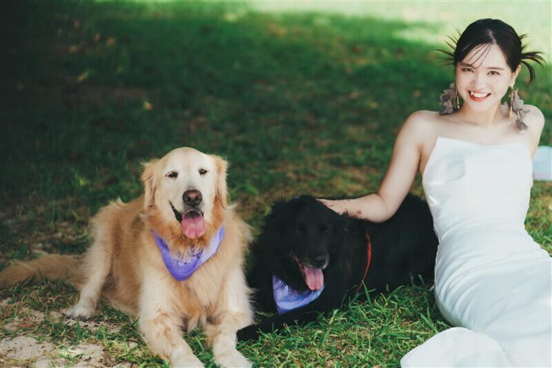 【ペットフォト】≪WithDogフォトプラン≫チャペル＋ガーデン＋ビーチ100カット【洋装1点/アクアグレイス・チャペル】】