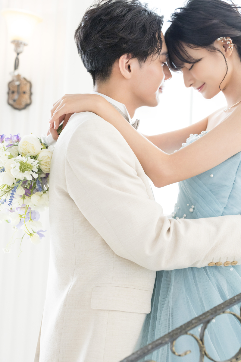 クラッチブーケ　ブルーパープル