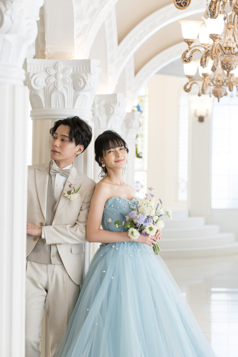 クラッチブーケ　ブルーパープル