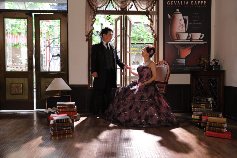 ナチュラルにカラードレス