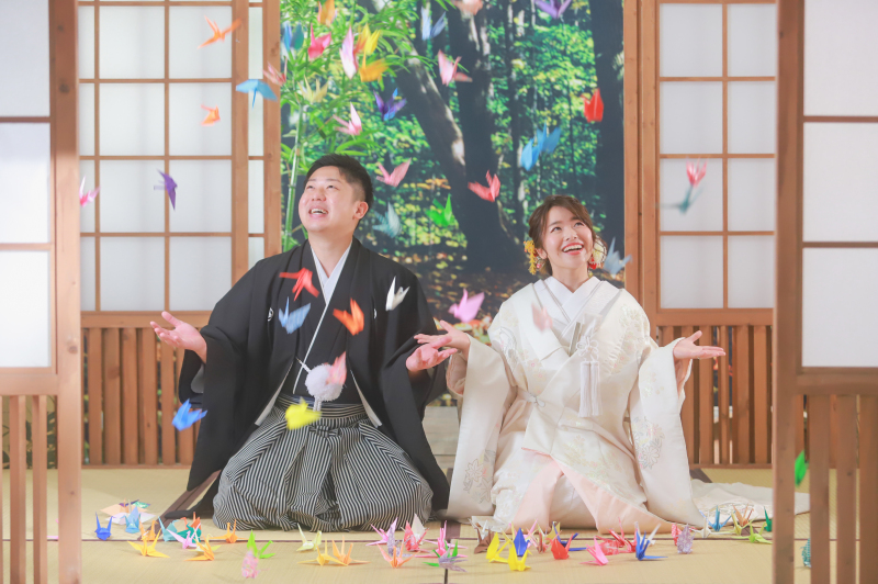 折り鶴シャワー