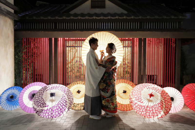 和傘を照らして。