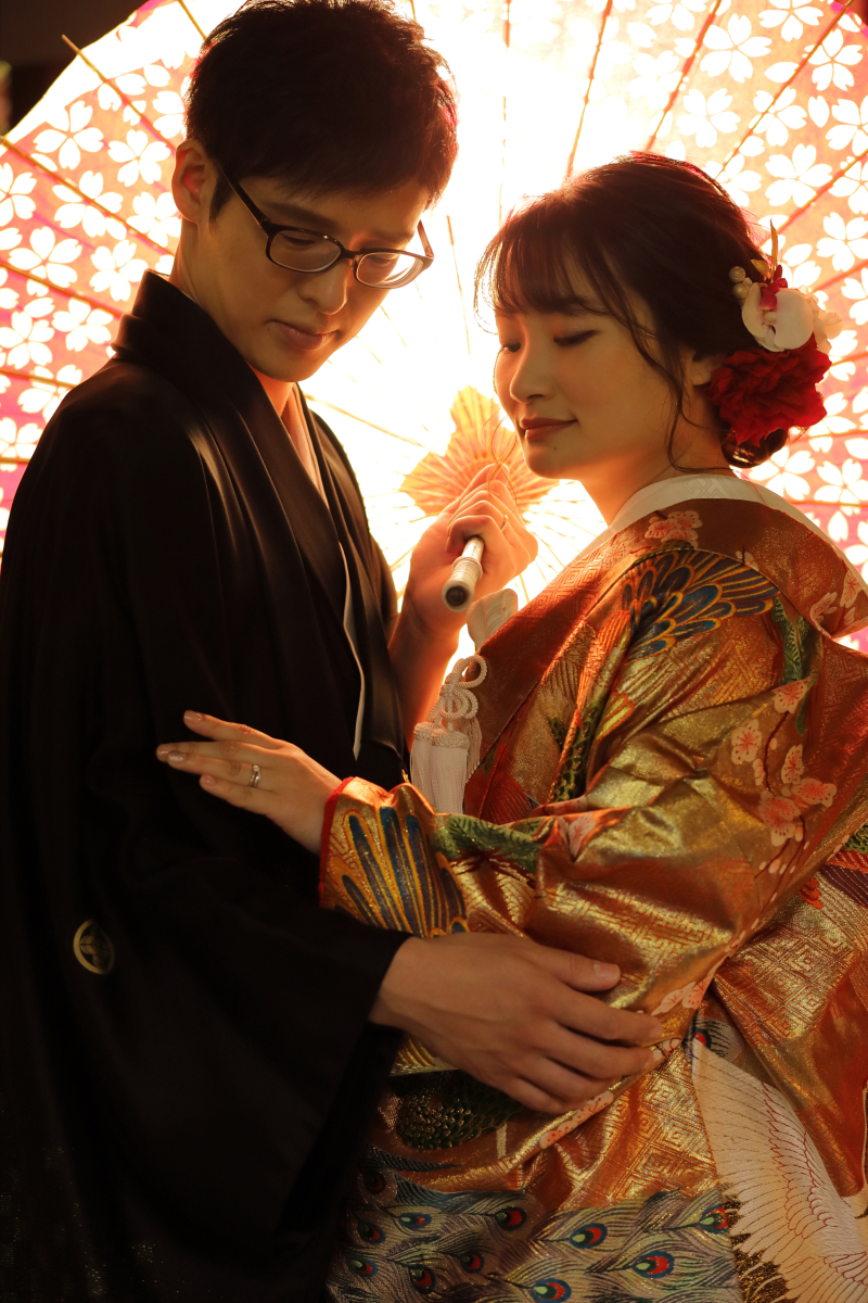 定番和傘ショット!