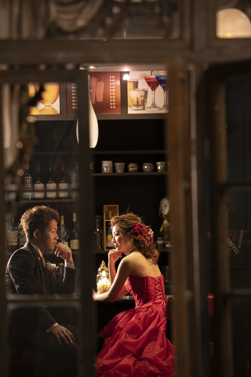 カラードレスで落ち着いた雰囲気