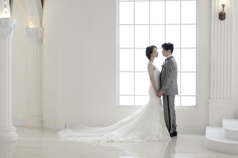 向き合いショット。