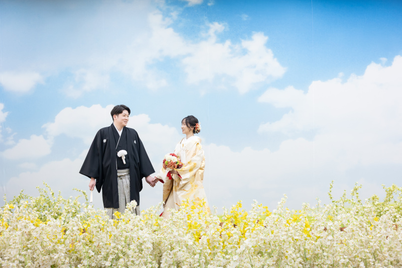 花畑のシーンでお散歩風