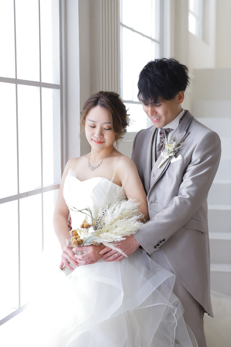 お持ち込みのブーケと一緒に。