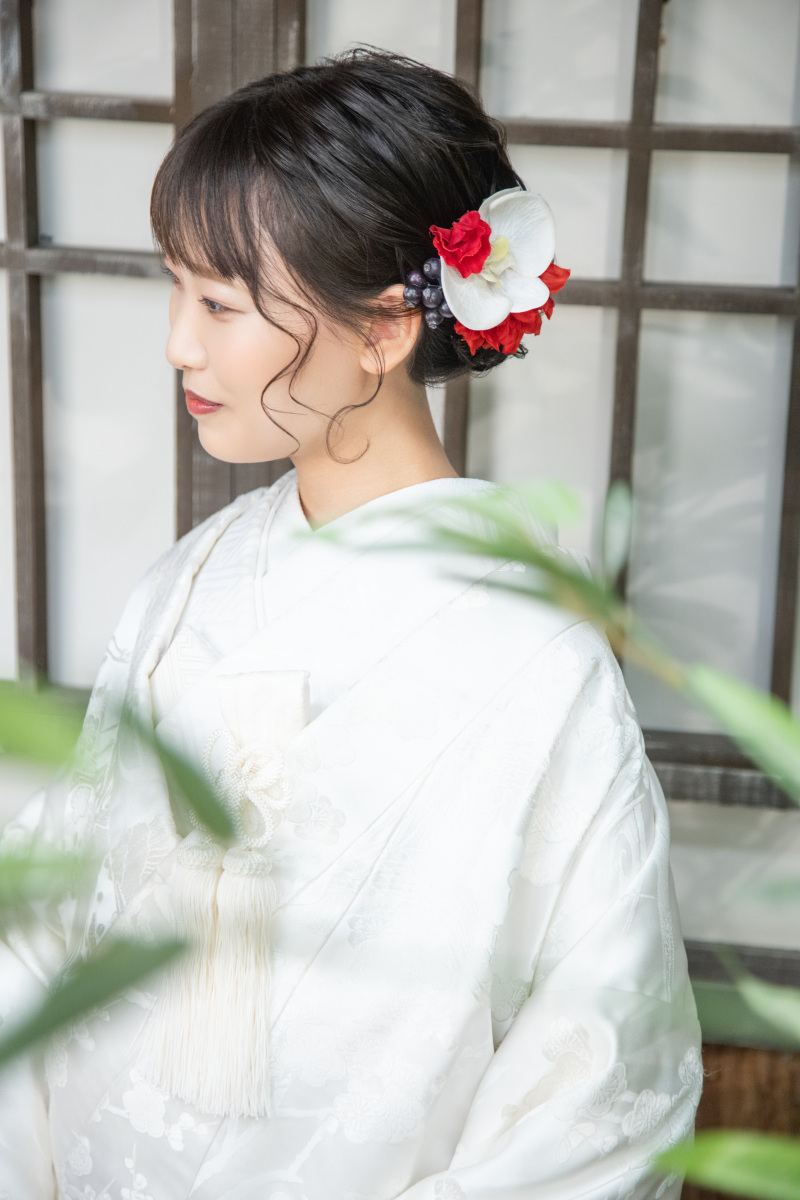 和装花嫁ヘア