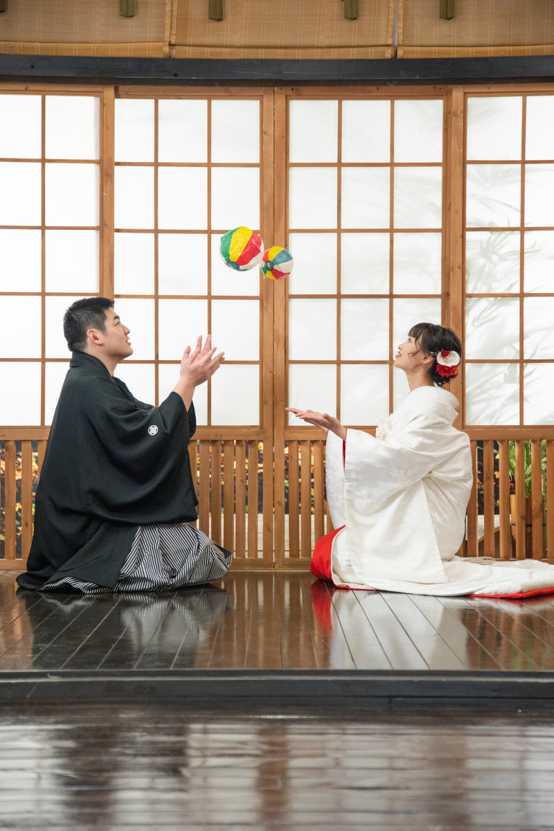 紙風船を使ったカジュアルショット