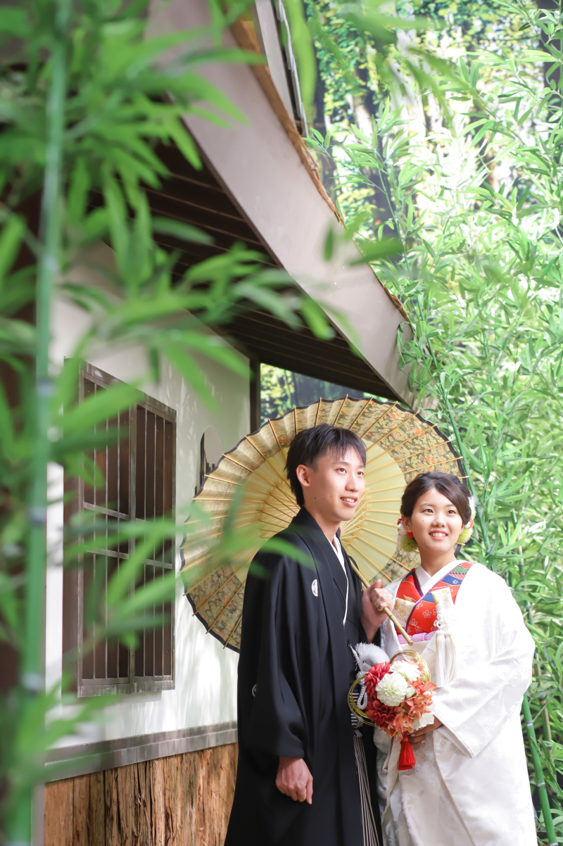 和傘+ブーケ