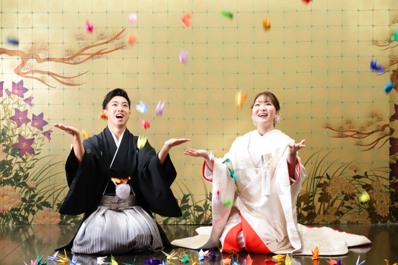 折り鶴シャワー