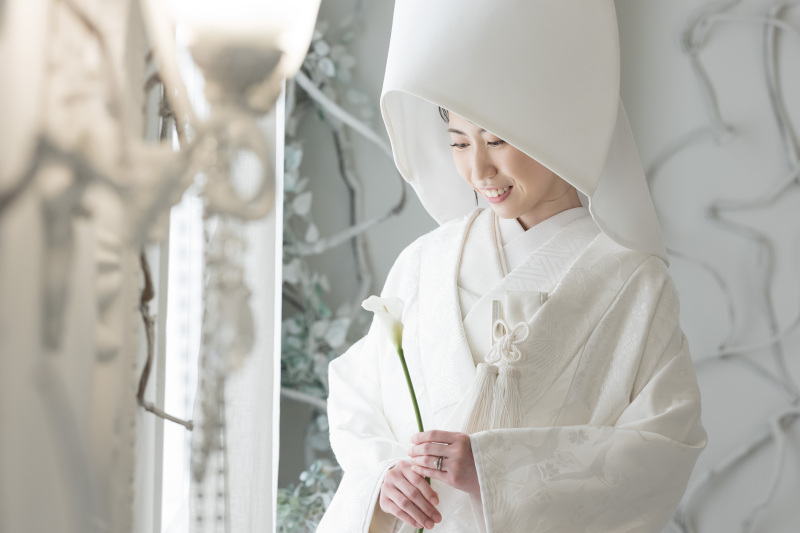 伝統的な「綿帽子」スタイル